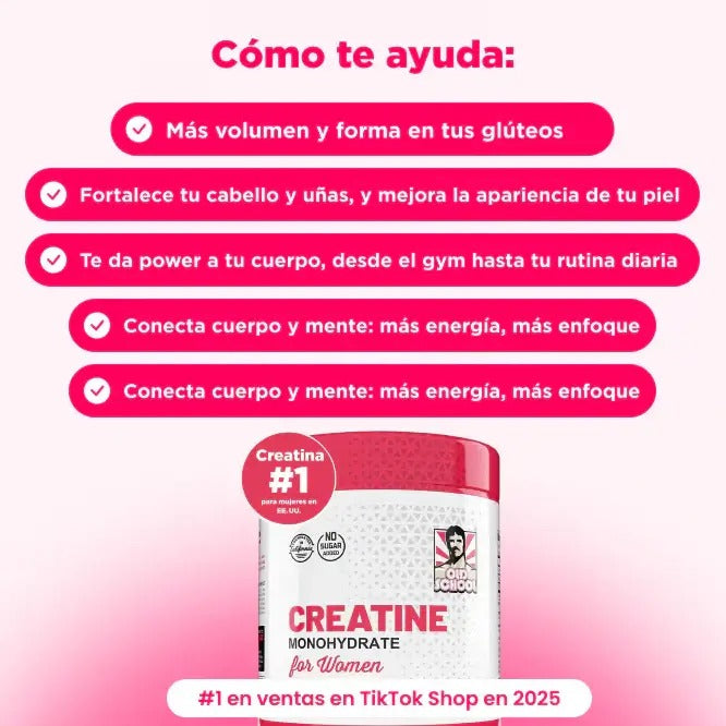 Monohidrato de Creatina para Mujeres