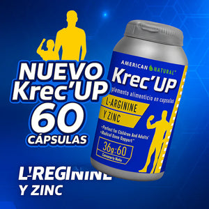 Krec’UP - Suplemento de Crecimiento con L-Arginina y Zinc (60 cápsulas)
